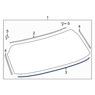 Toyota OE - Lower Liftgate Glass Seal