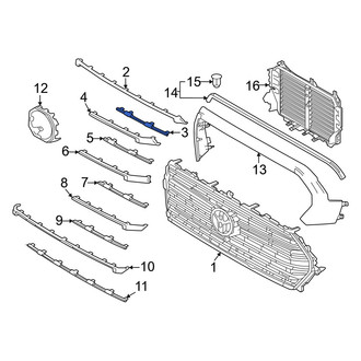 Toyota OE - Front Left Upper Inner Grille Molding