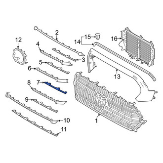 Toyota OE - Front Center Left Grille Molding