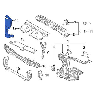 Toyota OE - Front Left Radiator Support Baffle