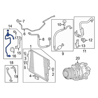 Toyota OE - Center A/C Refrigerant Liquid Hose