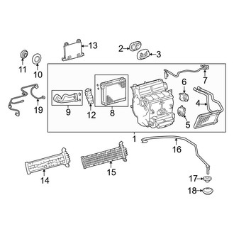 Toyota OE - Air Conditioner & Heater - Evaporator Components