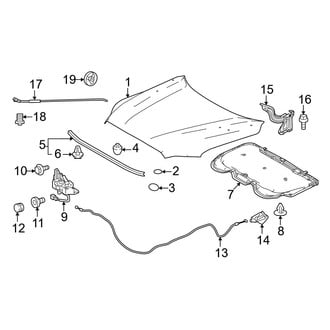 Toyota OE - Hood & Components (W/O Scoop)