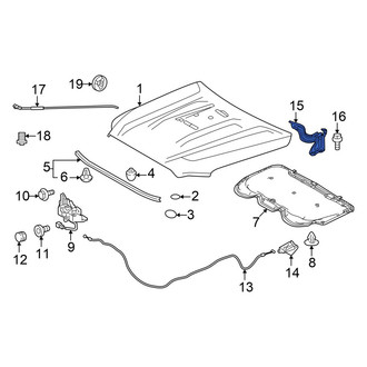 Toyota OE - Front Left Hood Hinge