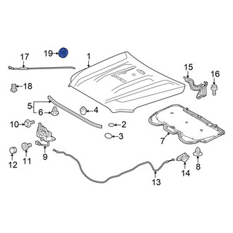 Toyota OE - Hood Prop Rod Clip