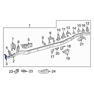 Toyota OE - Front Right Bumper Impact Bar Bracket