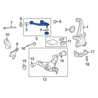 Toyota OE - Front Right Upper Suspension Control Arm