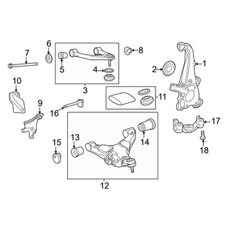 Toyota OE - Front Suspension - Suspension Components (SR / SR5 / TRD PreRunner / TRD Sport RWD)