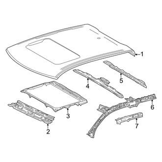 Toyota OE - Cab - Roof & Components (With Sunroof), (Limited / SR / SR5 / Trailhunter / TRD Off-Road / TRD Pro / TRD Sport Double Cab)