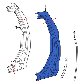 Toyota OE - Left Body C-Pillar