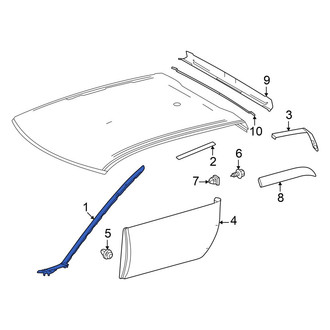 Toyota OE - Front Left Roof Drip Molding