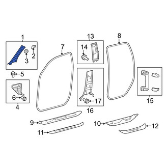 Toyota OE - Left Body A-Pillar Trim Panel