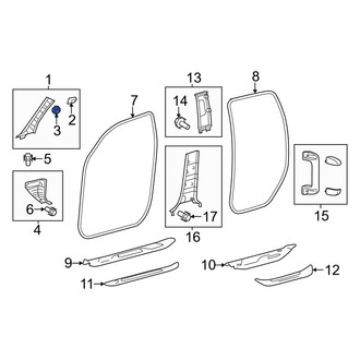 Toyota OE - Left Body A-Pillar Trim Panel Insert