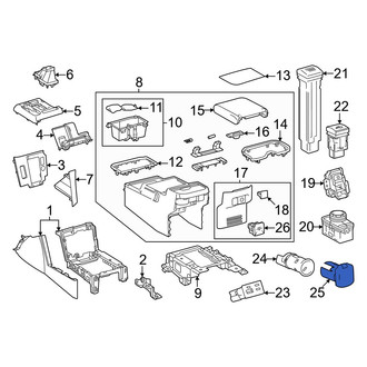 Toyota OE - Rear 12 Volt Accessory Power Outlet Cover