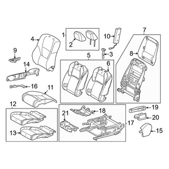 Toyota OE - Seats & Tracks - Passenger Seat Components (Manual Seat)
