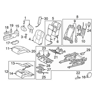Toyota OE - Seats & Tracks - Passenger Seat Components (Power Seat)