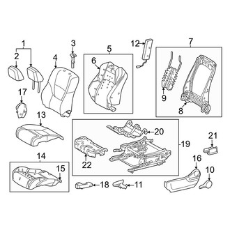 Toyota OE - Seats & Tracks - Driver Seat Components (Manual Seat)