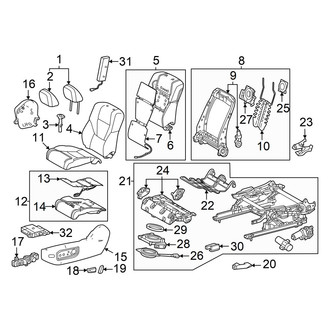 Toyota OE - Seats & Tracks - Driver Seat Components (Power Seat)