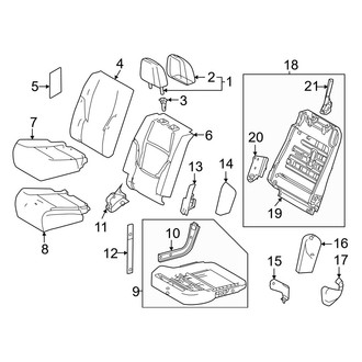 Toyota OE - Seats & Tracks - Rear Seat Components (40% Side), (Double Cab)