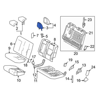 Toyota OE - Rear Left Outer Headrest