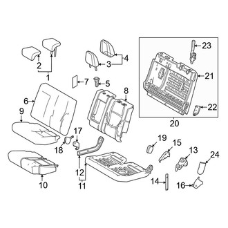 Toyota OE - Seats & Tracks - Rear Seat Components (60% Side), (Double Cab)