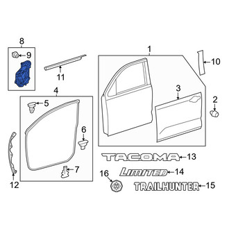 Toyota OE - Front Left Door Water Deflector