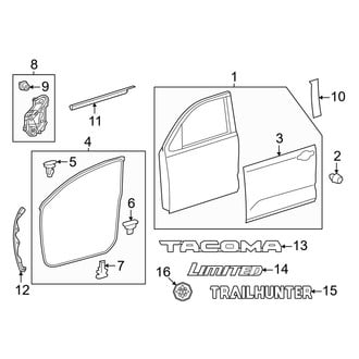 Toyota OE - Front Door - Door & Components