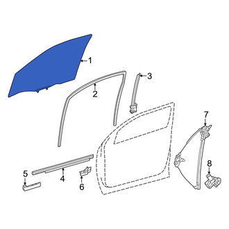 Toyota OE - Front Left Door Glass
