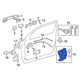 Toyota OE - Front Left Door Latch Assembly