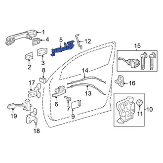 Toyota OE - Front Left Exterior Door Handle Base