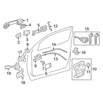 Toyota OE - Front Door - Lock & Hardware