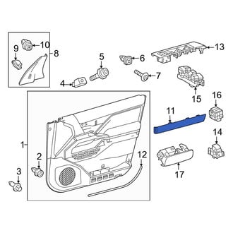 Toyota OE - Front Left Upper Door Trim Molding