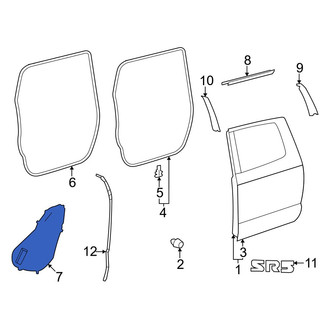 Toyota OE - Rear Left Door Water Deflector