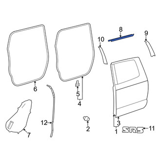 Toyota OE - Rear Left Door Belt Molding