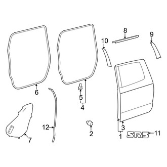 Toyota OE - Rear Door - Door & Components (Limited / SR / SR5 / Trailhunter / TRD Off-Road / TRD Pro / TRD Sport Double Cab)
