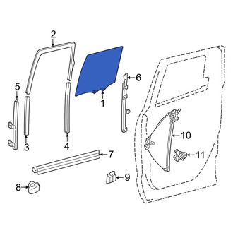 Toyota OE - Front Left Door Glass