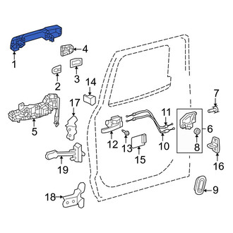 Toyota OE - Rear Outer Exterior Door Handle