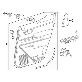 Toyota OE - Rear Door - Interior Trim (Limited / SR / SR5 / Trailhunter / TRD Off-Road / TRD Pro / TRD Sport Double Cab)