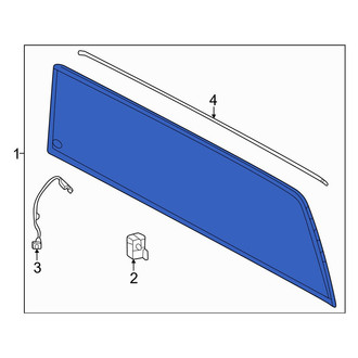 Toyota OE - Rear Back Glass