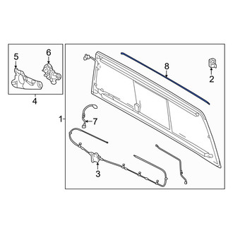 Toyota OE - Rear Back Glass Reveal Molding