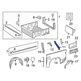 Toyota OE - Rear Right Inner Truck Bed Panel Brace