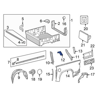 Toyota OE - Right Quarter Panel Splash Shield Bracket
