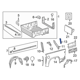 Toyota OE - Rear Left Outer Truck Bed Panel Brace