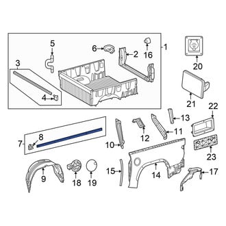 Toyota OE - Rear Outer Truck Bed Side Rail