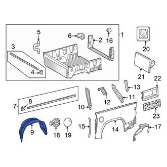 Toyota OE - Rear Right Quarter Panel Splash Shield
