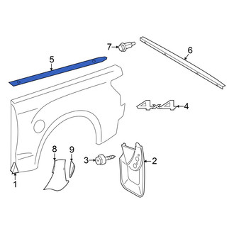 Toyota OE - Rear Right Truck Bed Molding