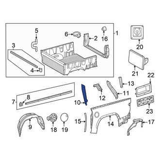 Toyota OE - Front Left Truck Bed Panel Brace