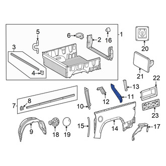 Toyota OE - Rear Right Inner Truck Bed Panel Brace