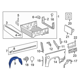 Toyota OE - Rear Right Quarter Panel Splash Shield