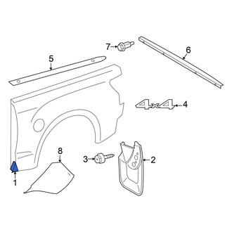 Toyota OE - Rear Right Stone Deflector